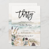 Invitation Soif tropicale de plage de 30e anniversaire (Devant / Derrière)