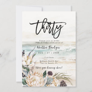 Invitation Soif tropicale de plage de 30e anniversaire