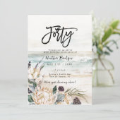 Invitation Soif tropicale de plage de 40e anniversaire (Debout devant)