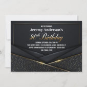 Invitation Soignée Black Gold 90e anniversaire (Devant)