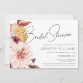 Invitation Soignée Boho Chic Floral Fête des mariées Party (Devant)