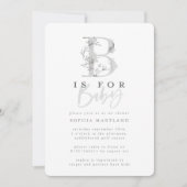 Invitation Soignée classe simple baby shower fête (Devant)