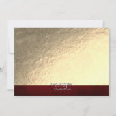 Invitation Soignée Classy Rouge/Gold Anniversaire (Dos)