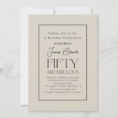 Invitation Soignée de Gentlemen's 50th Birthday Party (Devant)