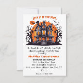 Invitation Soignée Elégante Maison Hantée Adultes Fête d'Hall (Devant)