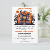 Invitation Soignée Elégante Maison Hantée Adultes Fête d'Hall (Debout devant)