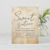 Invitation Soignée fête du 16ème anniversaire (Debout devant)