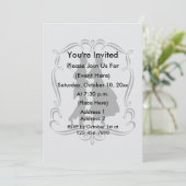 Invitation Soignée Homme Et Femme Silhouette Party (Debout devant)