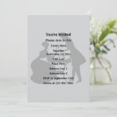 Invitation Soignée Homme Et Femme Silhouette Party (Debout devant)