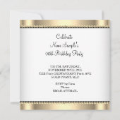 Invitation Soignée Parties scintillant Gold Cream White Chand (Dos)