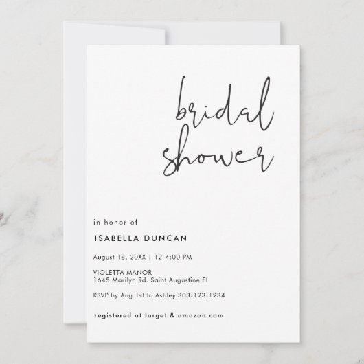 Invitation Soignée rétro noir & blanc (Devant)