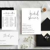 Invitation Soignée rétro noir & blanc