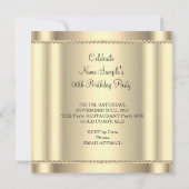 Invitation Soignée Royal Sepia Gold Cream Chandelier Party (Dos)