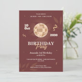 Invitation Soignée simple fête d'anniversaire (Debout devant)