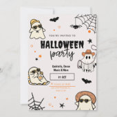 Invitation Soigneusement Mignonne Fête d'Halloween (Devant)