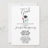 Invitation Soin Dentaire Dent Heureuse avec Remise de Diplôme (Devant)