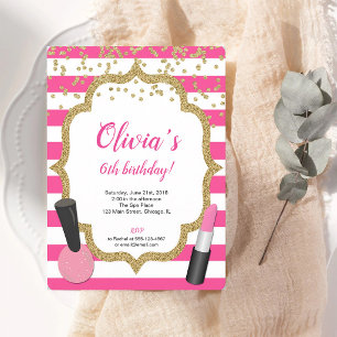 Invitation Soin du corps Manucure Pédicure Anniversaire pour