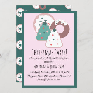 Invitation Soins de Noël Donut Sprinkles thème de vacances