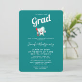 Invitation Soins dentaires Bonne dent avec brosse à dents Gra (Debout devant)