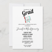 Invitation Soins dentaires Bonne dent avec brosse à dents Gra (Devant)