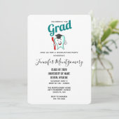 Invitation Soins Dentaires Dent Heureuse avec Casquette de Di (Debout devant)