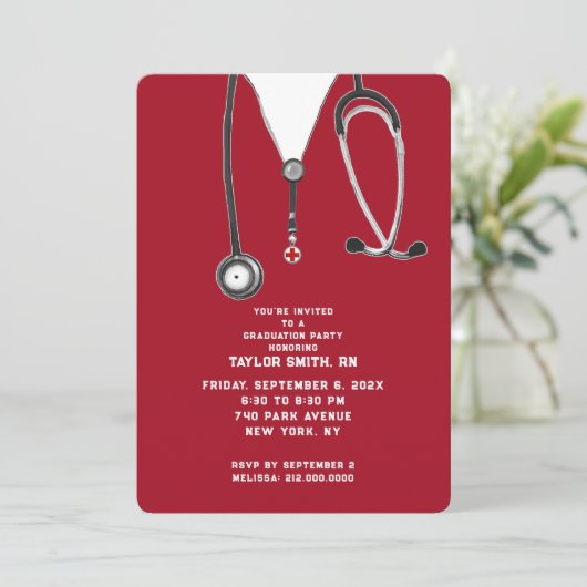 Invitation Soins infirmiers (Debout devant)