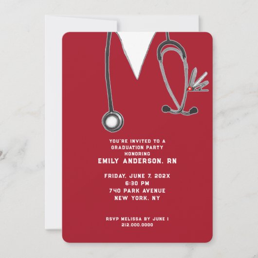 Invitation Soins infirmiers (Devant)