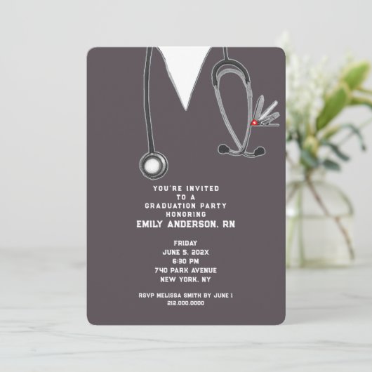 Invitation Soins infirmiers (Debout devant)