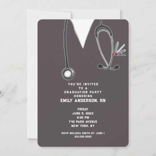 Invitation Soins infirmiers (Devant)