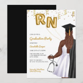 Invitation Soins infirmiers de l'école Portrait Graduation Pa (Devant / Derrière)