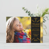 Invitation Soins infirmiers élégants | Diplôme Médicale (Debout devant)