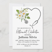 Invitation Soins infirmiers Élégants, partie de retraite (Devant)