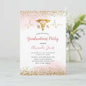 Invitation Soins infirmiers Gold et Pink RN (Debout devant)