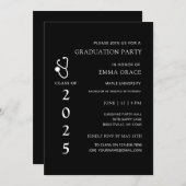 Invitation Soins infirmiers Noirs et Blancs (Devant / Derrière)