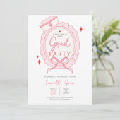 Invitation Soins infirmiers roses fête de graduation (Debout devant)