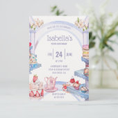 Invitation Soins sucrés colorés Anniversaire (Debout devant)