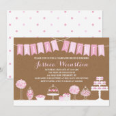 Invitation Soins sucrés | Fête des mariées (Devant / Derrière)