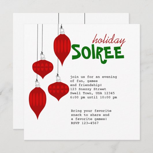 Invitation Soiree (Devant / Derrière)