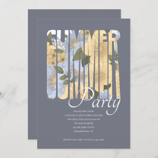 Invitation Soirée (Devant / Derrière)