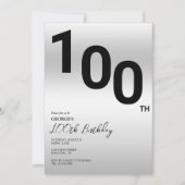 Invitation Soirée 100e anniversaire (Devant)