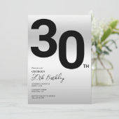 Invitation Soirée 30e anniversaire stylish (Debout devant)