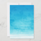 Invitation Soirée 40 Blue Ombre Modern 40e anniversaire (Dos)