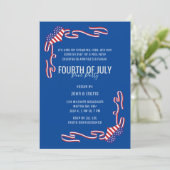 Invitation Soirée 4 juillet minimaliste (Debout devant)