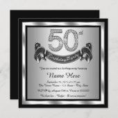 Invitation Soirée 50e anniversaire (Devant / Derrière)