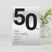 Invitation Soirée 50e anniversaire stylish (Debout devant)