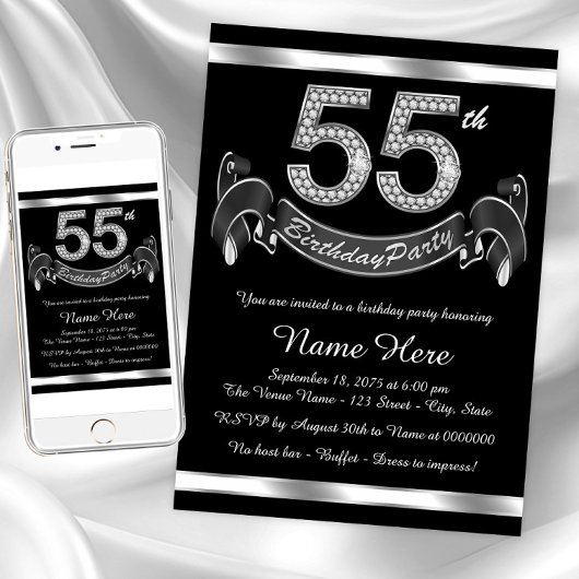 Invitation Soirée 55e anniversaire