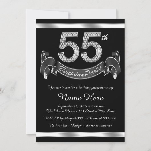 Invitation Soirée 55e anniversaire (Devant)