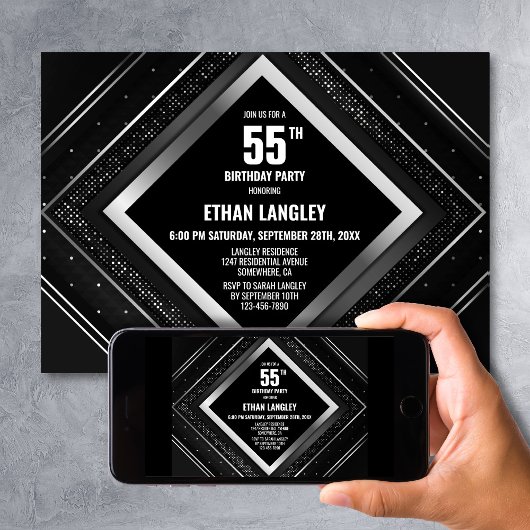Invitation Soirée 55e anniversaire de Black Silver