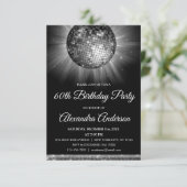 Invitation Soirée 60e anniversaire Silver Disco Ball (Debout devant)
