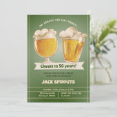 Invitation Soirée à 50 ans Bière 50e Cinquantième anniversair (Debout devant)